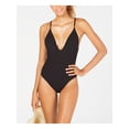 thumbnail image 1 of LUCKY BRAND Women's Black Plunged One Piece Swimsuit L, 1 of 3