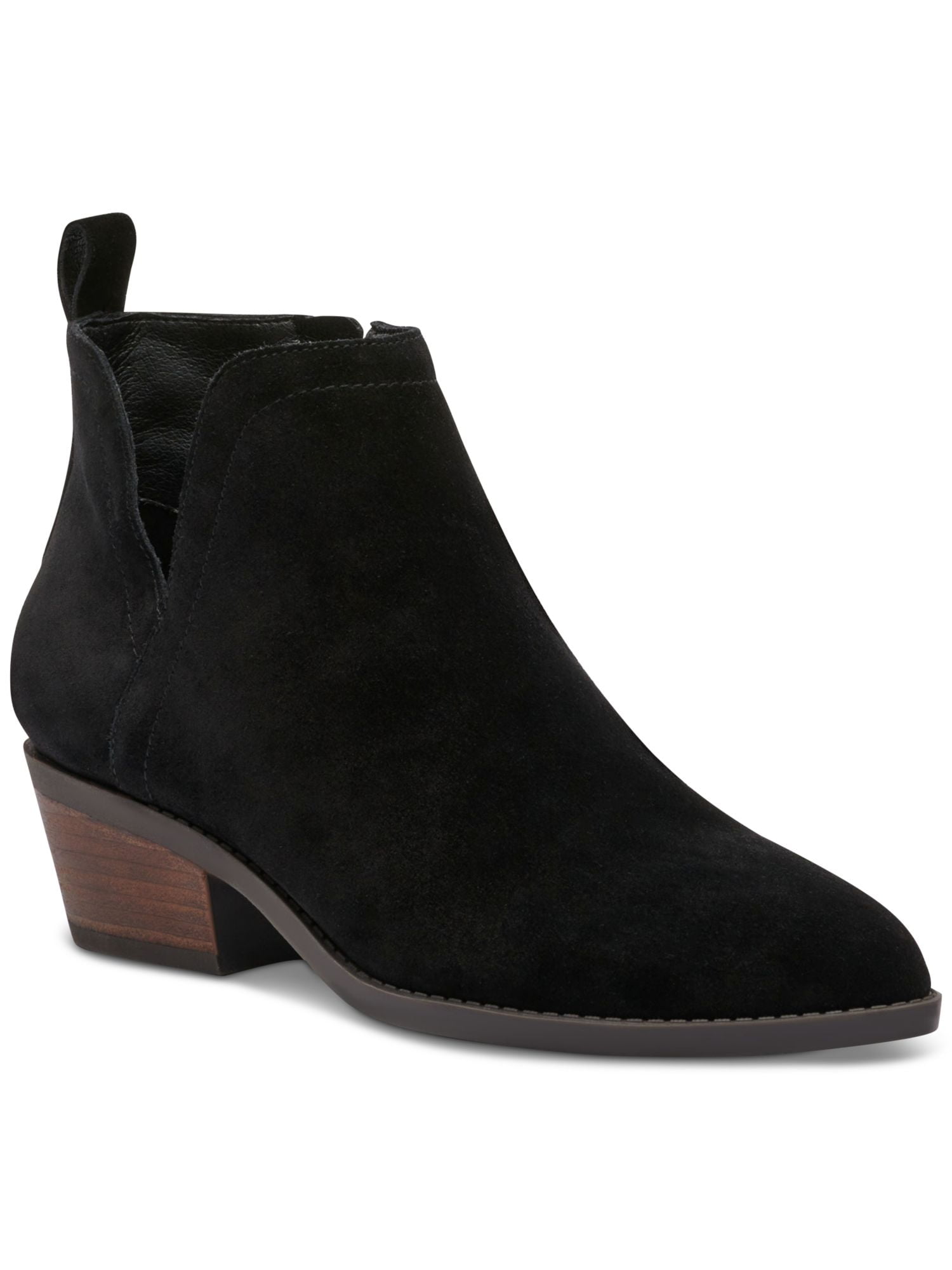 Black booties with side cutouts deals