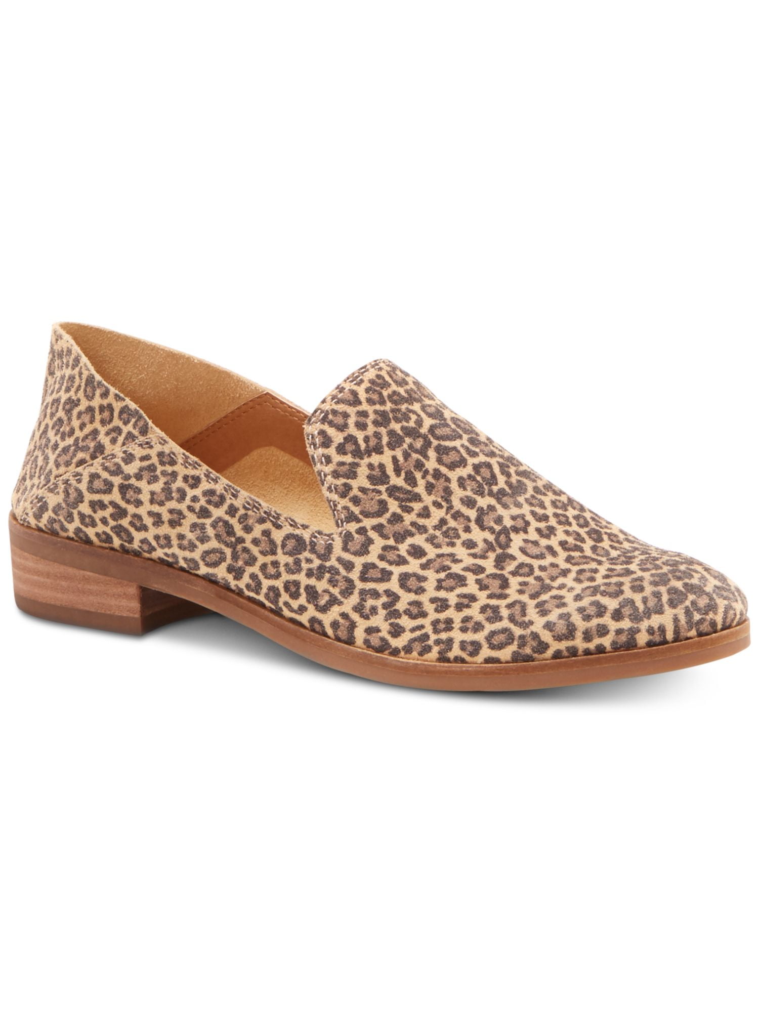 LUCKY BRAND Womens Brown Cut-Out Side Menswear-Inspired Cahill Round Toe  Block Heel Slip On Flats 8.5 M 