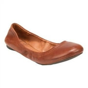 LUCKY BRAND Womens Brown Flexible Cushioned Emmie Round Toe Slip On Leather Ballet Flats 9.5 M
