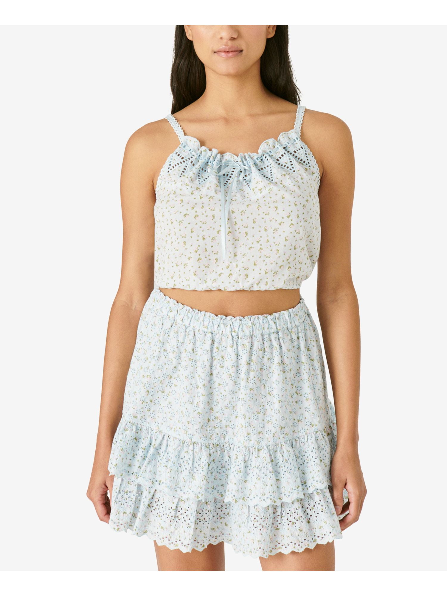 Baby blue eyelet skirt 2025