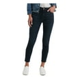 thumbnail image 1 of LUCKY BRAND Womens Navy Denim Zippered Pocketed Skinny Ankle Raw Hem High Waist Jeans 30 Waist, 1 of 4