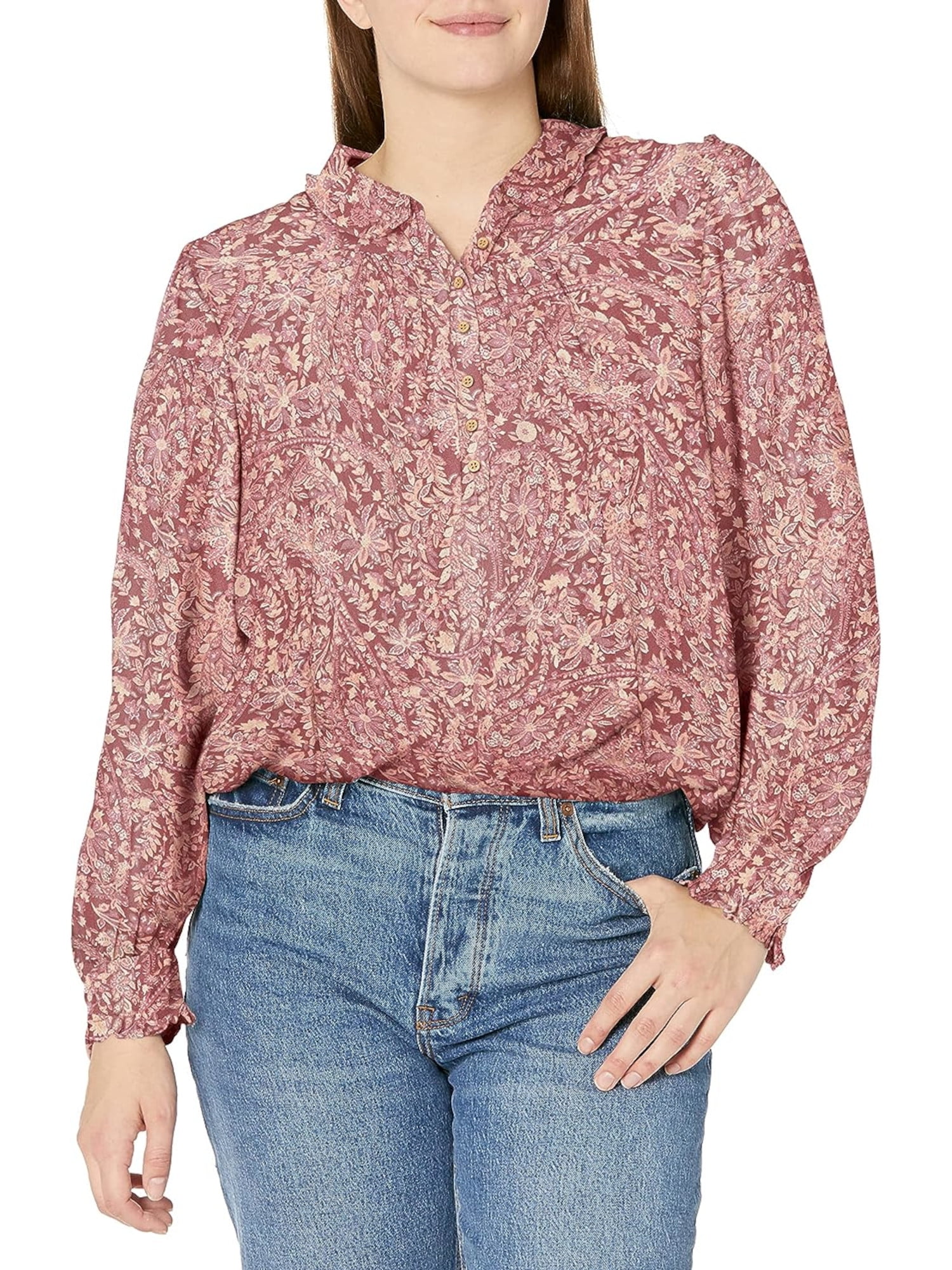 lucky brand floral blouse
