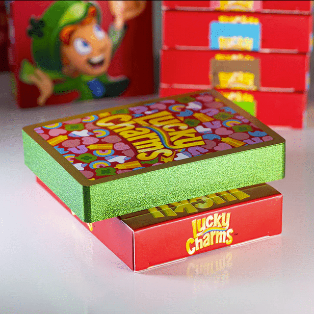 LUCKY CHARMS LIMITED GILDED PLAYING CARDS- Irish Green by Fulton
