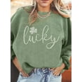 thumbnail image 1 of LUCKY Rhinestone Round Neck Long Sleeve Sweatshirt, 1 of 4