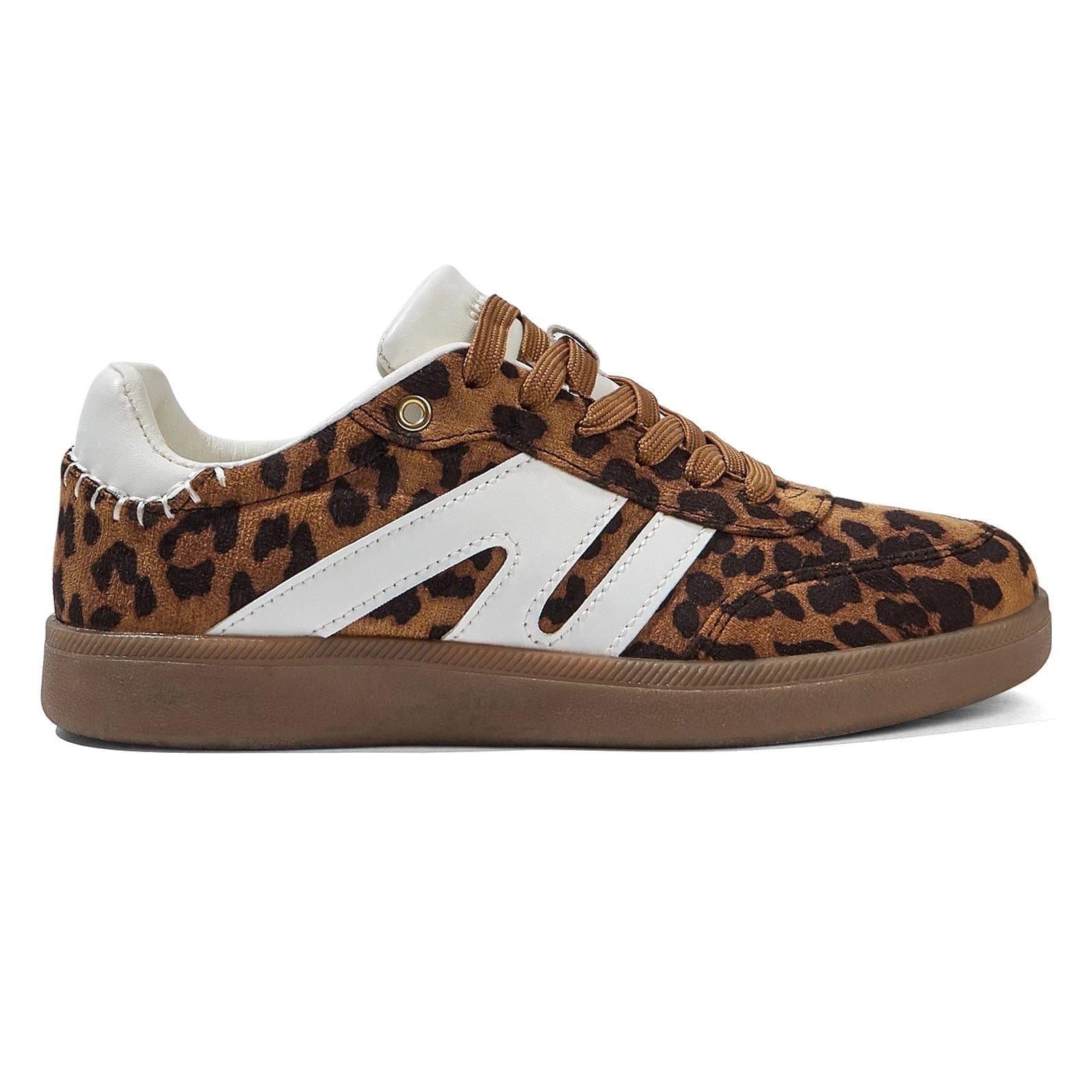 LUCKY STEP Womens Classic Retro Gum Sole Fashion Sneakers Genuine