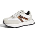 thumbnail image 1 of LUCKY STEP Womens Platform Shoes Chunky Fashion Lace-up Sneakers Casual Shoes,Grey&Leopard, 1 of 5