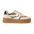 thumbnail image 1 of LUCKY STEP Classic Platform Sneakers Fashion Retro Casual Shoes,Leopard/Beige,Womens, 1 of 6