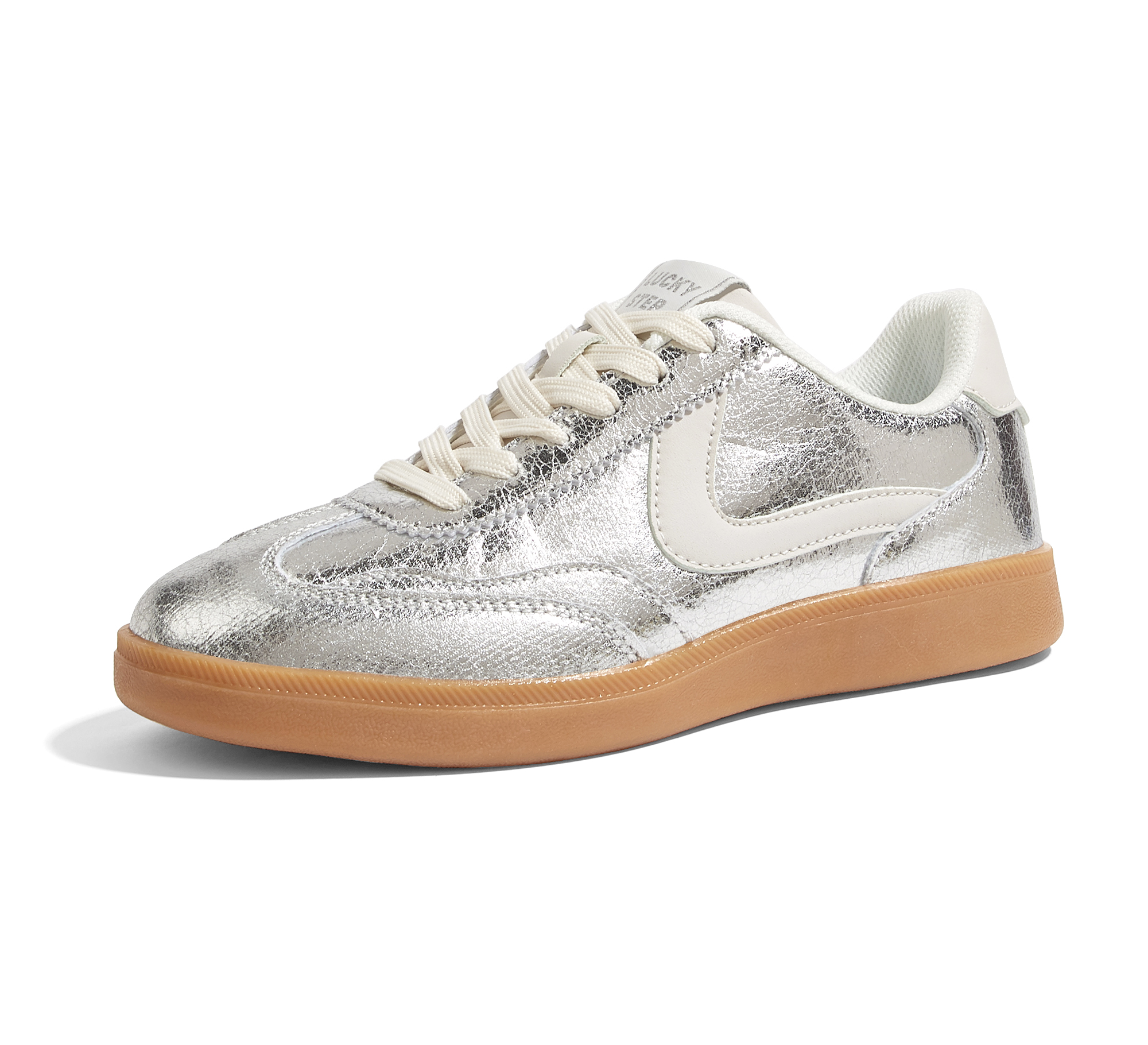 Zapatillas deportivas clásicas retro para mujer, antideslizantes, casuales de moda, Silver