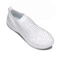 thumbnail image 1 of LUCKY STEP Fashion Breathable Rhinestone Sneaker Mesh Slip On Walking Shoes,White,Womens, 1 of 6