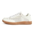 thumbnail image 1 of LUCKY STEP Fashion Retro Braided Raffia Style Sneakers Breathable Casual Shoes,White,Womens, 1 of 11