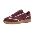 thumbnail image 1 of LUCKY STEP Womens Fashion Sneakers with Bow Detail Comfort Casual Shoes,Burgundy, 1 of 6
