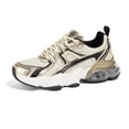 thumbnail image 1 of LUCKY STEP Lightweight Air Cushion Sneakers Mesh Running Walking Shoes,Gold&Beige,Womens, 1 of 9