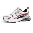 thumbnail image 1 of LUCKY STEP Lightweight Air Cushion Sneakers Mesh Running Walking Shoes,Red&Silver,Womens, 1 of 9
