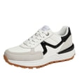thumbnail image 1 of LUCKY STEP Womens Retro Chunky Sneakers Fashion Color Blocked Casual Shoes,Beige&Grey&Black, 1 of 6