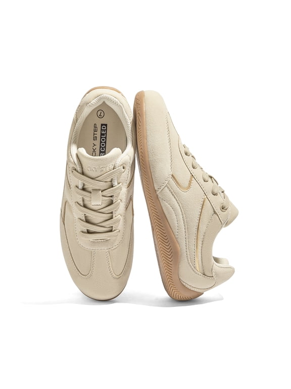 Retro Fashion Sneakers Lightweight Comfort Casual Shoes,Beige,Womens