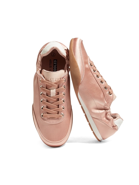 Retro Lightweight Fashion Sneakers Comfort Satin Ballet Casual Shoes,Pink,Womens