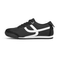 thumbnail image 1 of LUCKY STEP Retro Thin Sole Fashion Sneakers Casual Lightweight Walking Shoes,Black/White,Womens, 1 of 10
