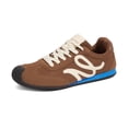 thumbnail image 1 of LUCKY STEP Womens Retro Thin Sole Sneakers Lightweight Wide Toe Box Casual Shoes,Dark Brown, 1 of 11