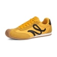 thumbnail image 1 of LUCKY STEP Womens Retro Thin Sole Sneakers Lightweight Wide Toe Box Casual Shoes,Yellow&Black, 1 of 11