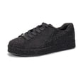 thumbnail image 1 of LUCKY STEP Rhinestone Fashion Glitter Sneakers Shiny Platform Shoes,Black Rhinestone,Womens, 1 of 12