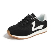 Womens Fashion Sneakers Trendy Tennis Shoes Stylish Retro Casual Shoes,Black
