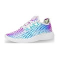 thumbnail image 1 of LUCKY STEP Women Lightweight Metallic Hologram Laced Pyramid Leatherette Studded Jogger Casual Sneaker (6 B(M) US, Hologram Pink), 1 of 5