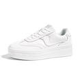 thumbnail image 1 of LUCKY STEP Womens Platform Fashion Sneakers Thick Sole Suede Faux Leather Casual Shoes,White, 1 of 12