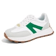 thumbnail image 1 of LUCKY STEP Womens Platform Shoes Chunky Fashion Lace-up Sneakers Casual Shoes,Grey&Green, 1 of 5