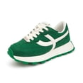thumbnail image 1 of LUCKY STEP Womens Retro Platform Sneakers Classic Comfortable Casual Shoes,Green, 1 of 11