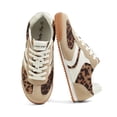 thumbnail image 1 of LUCKY STEP Womens Retro Thin Sole Lace up Fashion Sneakers Classic Lightweight Casual Shoes,Leopard, 1 of 10
