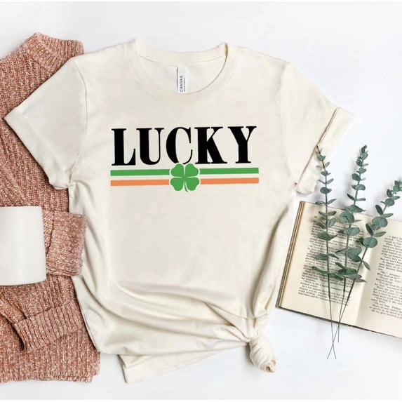 LUCKY Saint Patricks Day Plus Graphic Short sleeve T-Shirt