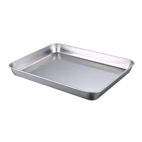 LUCKY Stainless Steel Compact Toaster Oven Pan Professional Oven Tray, Approx. 20 x 15 x 1.5 cm, Heavy Duty Healthy, Deep Edge, Premium Mirror Finish, Dishwasher Safe
