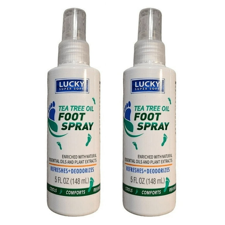 Lucky Super Soft Tea Tree Oil Foot Spray oz Dual Pack Refreshes