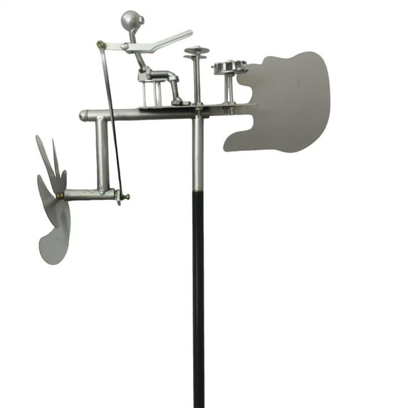 LUCKYLIFETT Drummer Windmill Garden Decoration, Drummer Wind Spinners Sculpture Outdoor Decor, Handmade Metal Percussionist Music Windmill Statues Ornament for Yard Garden Patio Outdoor Decor