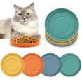 thumbnail image 1 of LUCKYM Whisker Fatigue Relief Cat Bowl, 6 in Shallow Kitten Food Dish Saucer Wheat Straw Minimalist Single Kitty Plate Wide Flat Wet Food Bowl for Short Legged Cats Round, 1 of 7