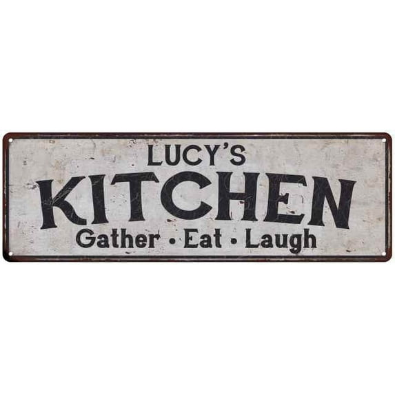 LUCY's Kitchen Rustic Chic Decor Gift 6x18 Sign 106180051053