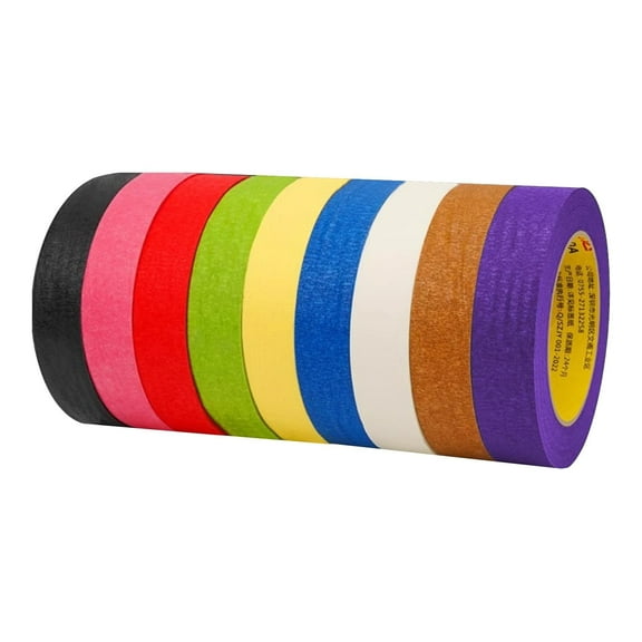 LUDJSKZ Clearance 9pcs Colored Duct Tape - 0.19 Inch x 22 Yards per Rolls,Multi-Color Duct Tapes, Rainbow Colored Duct Tape Great for DIY Art Home School Office Assorted Colors