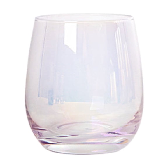 LUDJSKZ Clearance glass bottles Creative Smoothie Glass Juice Glass Milk Glass Ion Plating Glass Transparent Pot Bellied Oval Shaped Cup.