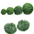 thumbnail image 1 of LUDLZ 30cm Round Boxwood Artificial Topiary in Green Plastic Pot, 1 of 2