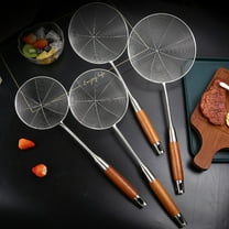 LUDLZ Colander Spoon Long Handle 47.5cm Stainless Steel Cooking Skimmer (4 Count)