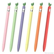 LUDLZ Cute Carrot Silicone Pencil Cases with Pencil Cap, Multicolor