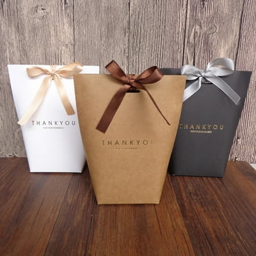 LUDLZ Ribbon and Lightweight Gift Bags, Paper, Multicolor, 5 Count