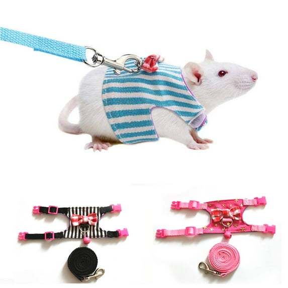LUDLZ Soft Mesh Denim Guinea Pig Harness, S (5.51" to 6.69" Chest Size)