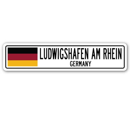LUDWIGSHAFEN AM RHEIN GERMANY Street Sign German flag city country ro gift