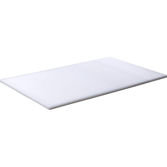 LUDYSHARE 18x30x0.5" White Polyethylene Cutting Board, Dishwasher Safe, Knife-Friendly