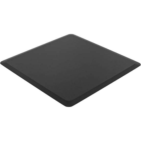 LUDYSHARE 4'x4' Anti-Fatigue Salon Mat, 5/8" Thick Barber Floor Mat, No Cutout, Enhanced Durability, Easy Clean PU for Stylists