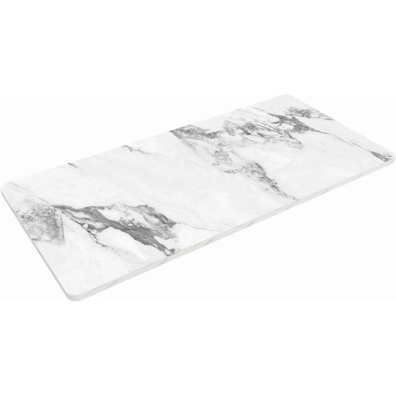 LUDYSHARE 48"x24"x1" Marble Grey Desktop for Height Adjustable Standing Desk, Whole Piece Rectangular Tabletop, Scratch-Resistant