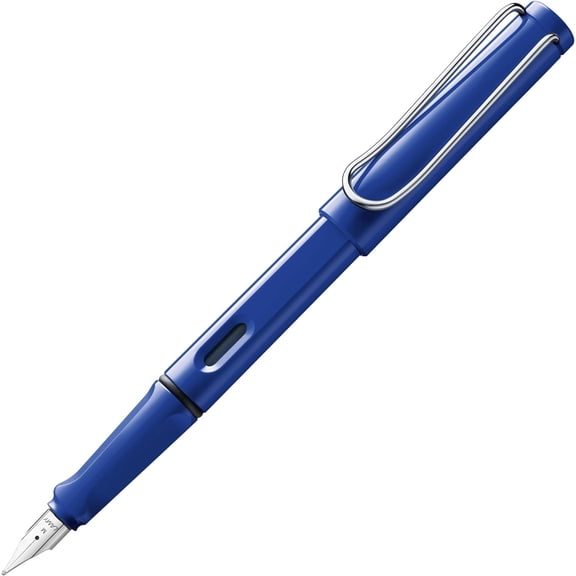 LUDYSHARE Fountain Pen M Nib - Ergonomic Grip for Smooth Writing & Calligraphy - Incl. T 10 Blue Cartridge - Right-Handed