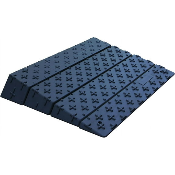 LUDYSHARE4inch/3inch/2inch/1inch Rise Assmble Curb Ramp 4" High 42" Length for Driveway Curb Ramp Motorycle, Loading Dock, Truck, Threshold Ramp(1",2"34 INCH RiseAdjustable Height)